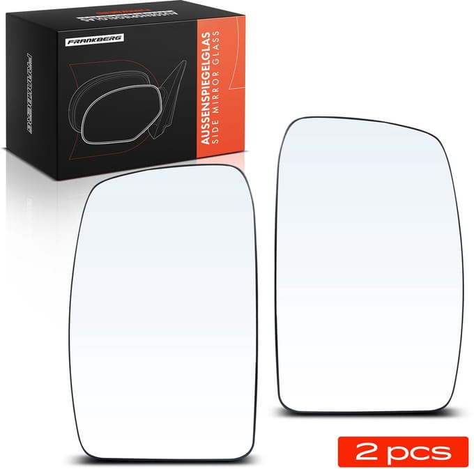 Frankberg 2x Spiegelglas Buitenspiegel voor Nissan