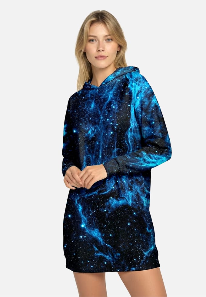 "Cygnus Loop" Oversize hoodiejurk