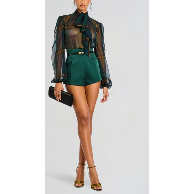 Retrofete Groene shorts