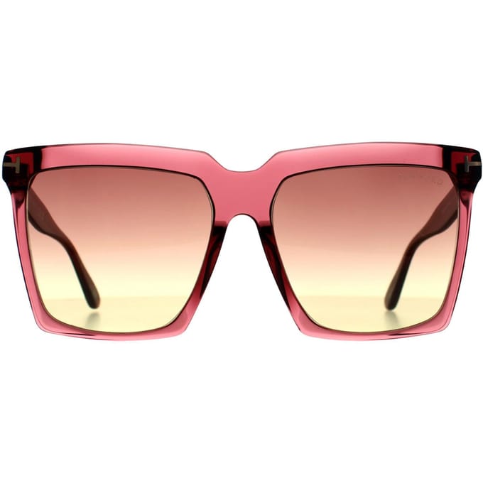Tom Ford Vierkant Dames Glimmend Bordeaux Bordeaux Verloop Sabrina FT0764