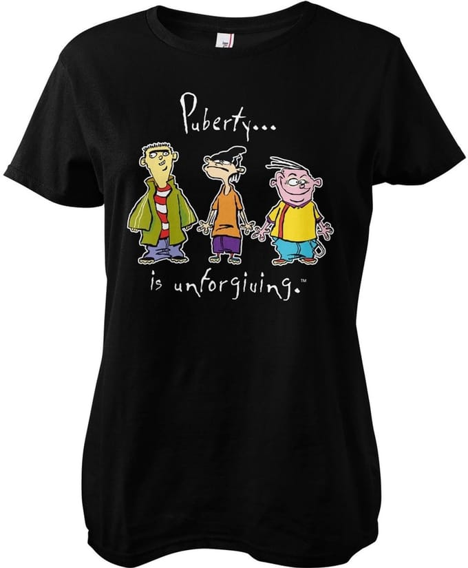 Cartoon Network Dames-T-shirt ‘Puberty Is Unforgiving Girly’ WB-5-EEE002-DTF921