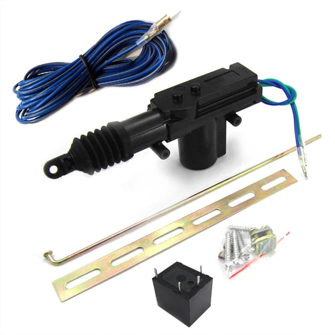 Universele Heavy Duty Hoog Vermogen Autodeurslot Actuatormotor 2-Draads 12.0V Centrale Vergrendeling zwart