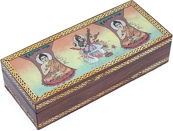 Sieradendoos – Tarot of Sieradendoos Boeddha en Saraswati – 26 x 11 cm