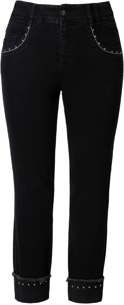 Laurasøn - Dames - Jeans slim fit - Zwart - Maat 48