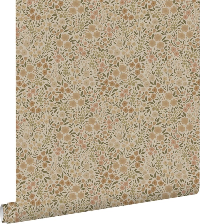 ESTAhome behang bloemetjes beige - 53 cm x 10.05 m - 139701
