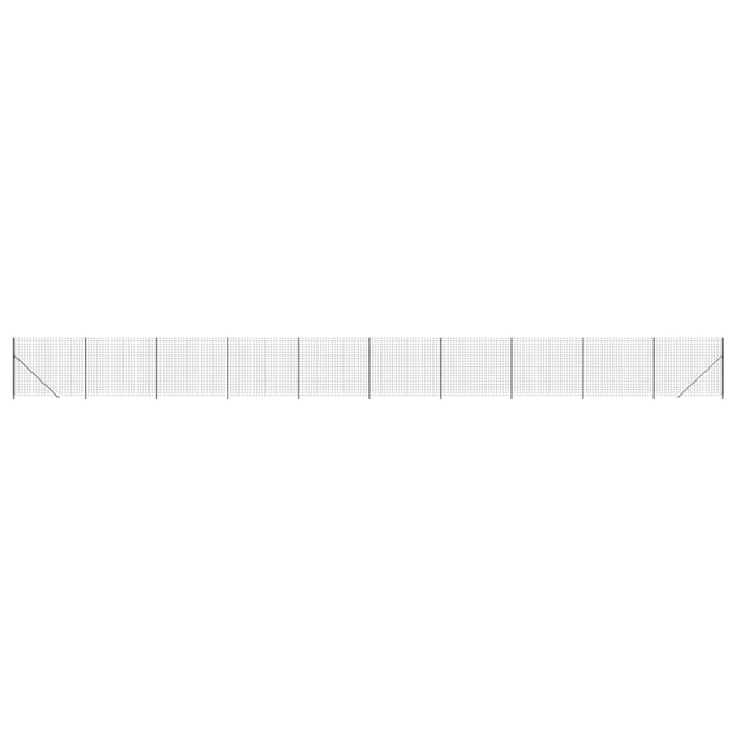vidaXL - Draadgaashek - met - flens - 2,2x25 - m - antracietkleurig