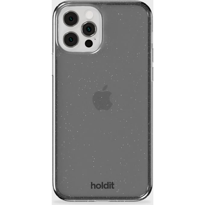 Holdit Glitter Case geschikt voor Apple iPhone 12 (Pro) - Zwart