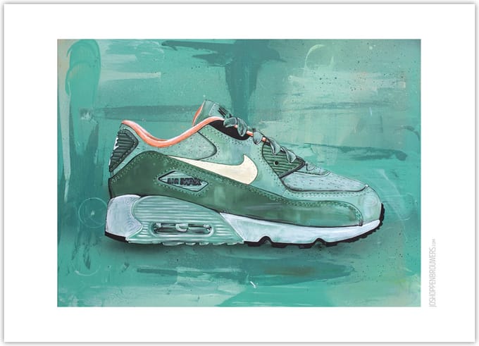 Sneaker poster green 70x50 cm