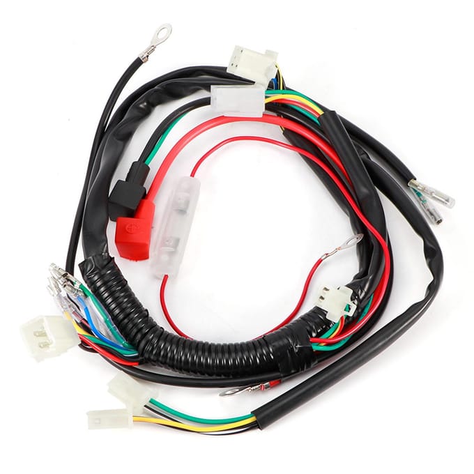 Faisceau de câblage de démarrage électrique pour Pit Bike Moto VTT Quad 70cc 90cc 110cc 125cc black