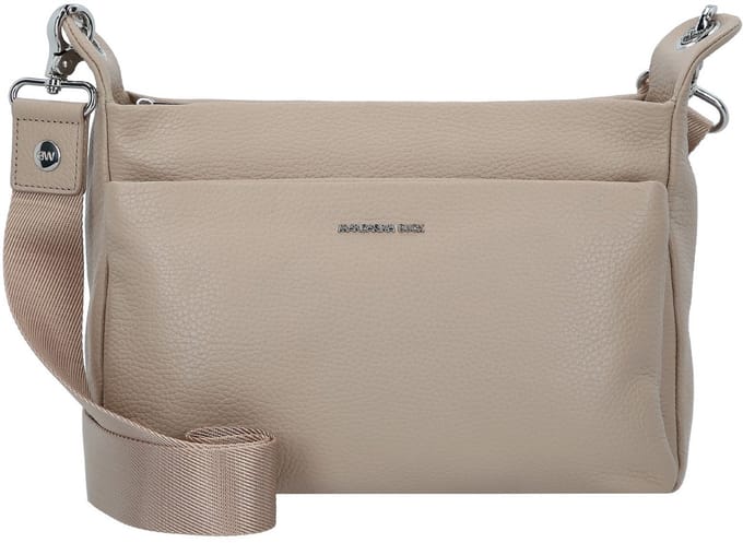 MANDARINA DUCK Leren schoudertas Mellow Leather Crossover Bag Warm Taupe