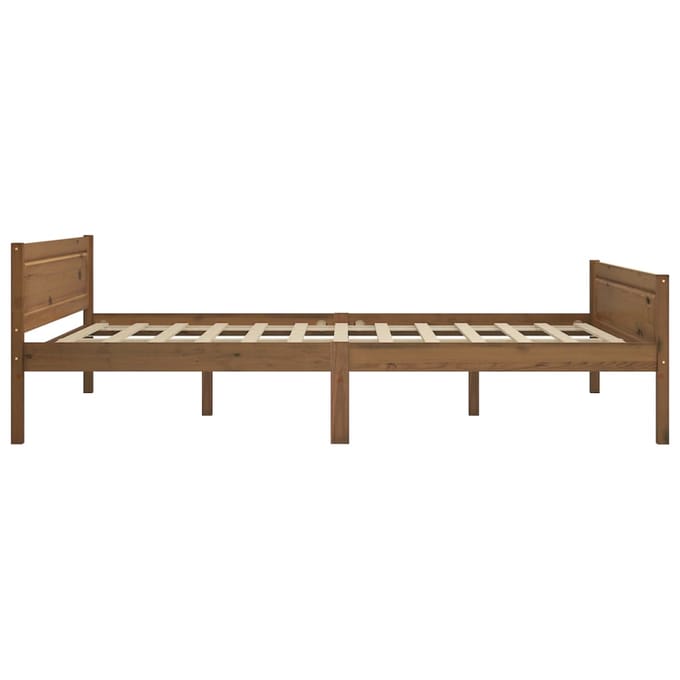 vidaXL - Bedframe - massief - grenenhout - honingbruin - 120x200 - cm