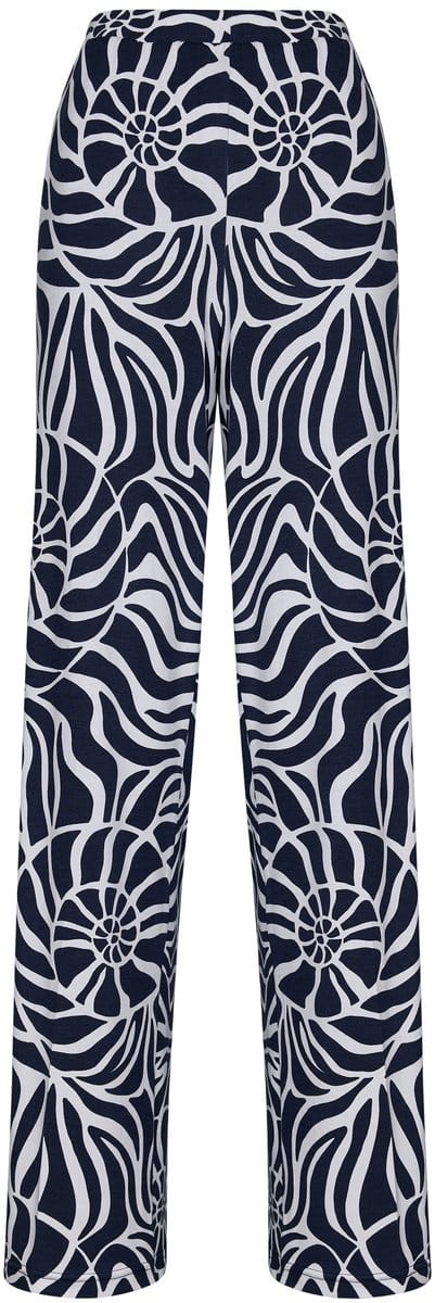 Pastunette Broek Animal Shell - Blauw/Wit - EcoVero Viscose - Maat 36