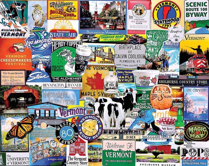 White Mountain 1294 I Love Vermont legpuzzel, 1 EA