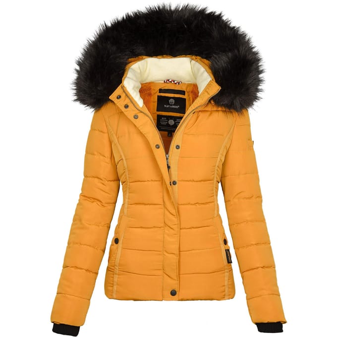 Navahoo Dames Winterjas Miamor – Teddyvoering, Afneembare Capuchon & Bontkraag