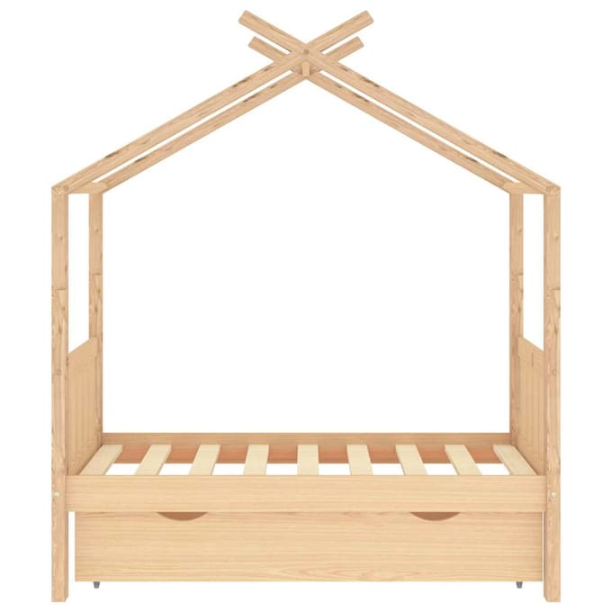 vidaXL - Kinderbedframe - met - lade - massief - grenenhout - 70x140 - cm