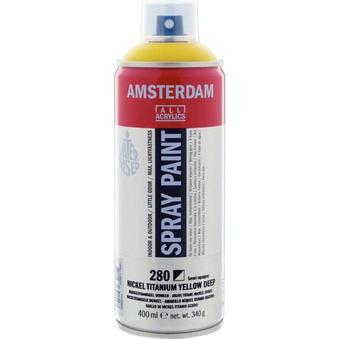 Bombe de peinture Amsterdam 400 ml jaune titane nickel foncé geel