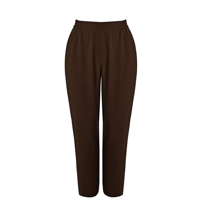 Dames fuselftaille broek van crêpe Mat Fashion