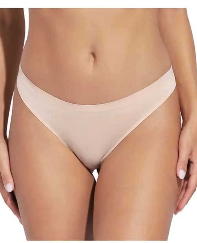 J&C dames string naadloos  - M  - beige