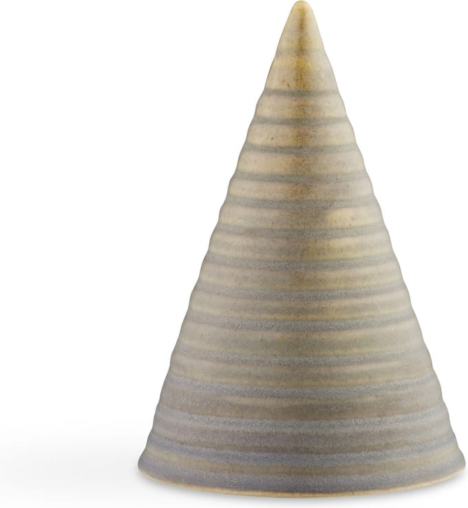Kähler Design Glazed Cone - 15 cm - Geel/Grijs