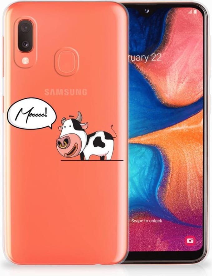 Samsung Galaxy A20e Telefoonhoesje met Naam Cheeky Cow
