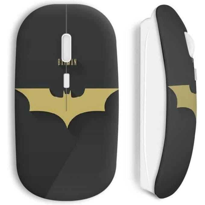 Souris Sans Fil - Batman - Logo - Noir - USB - Compatible Mac et PC