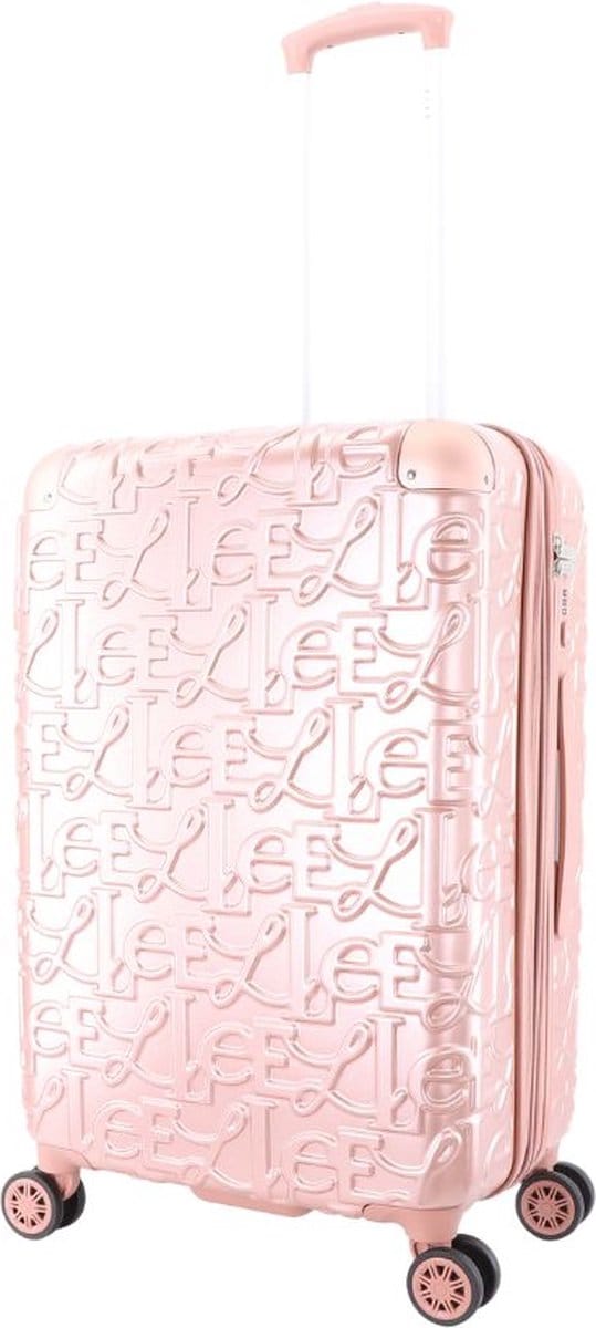 ELLE Harde Koffer / Trolley / Reiskoffer - 60 cm (Medium) - Alors - Roze - Roze / Medium