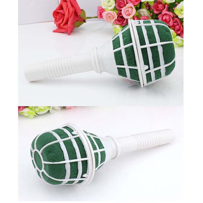 2 STUKS Schuim Boeket Houder Bloemen Plastic Handvat DIY Bruids Bloemen Basis Rectangular 260x160cm white