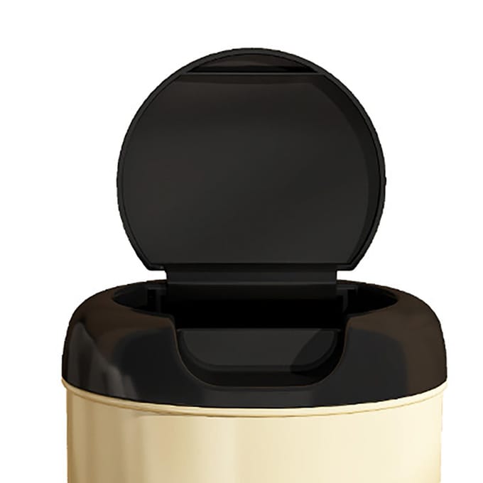 Bureauvuilnisbak Crèmekleur Klapdeksel Multifunctioneel Matige Capaciteit Praktisch Plastic Mini black