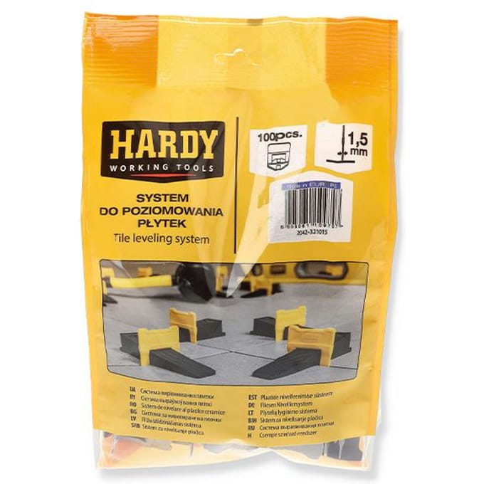 Hardy Tegel Nivelleerclips 1,5 mm - 100 Stuks
