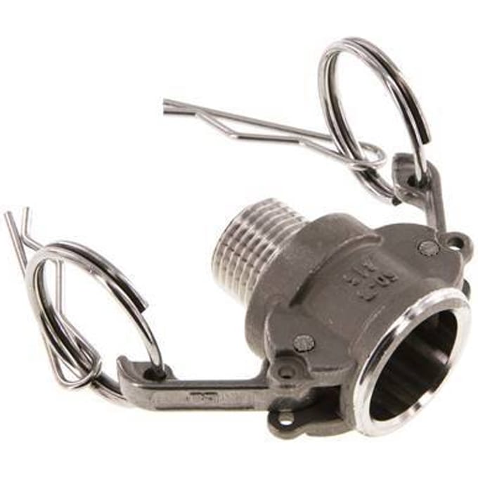 Camlock DN 15 (1/2'') Koppeling RvsR 1/2'' met buitendraad Type B MIL-C-27487