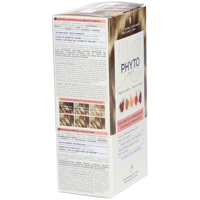 Permanent Colour PHYTO PhytoColor 9-rubio muy claro Ammonia-free