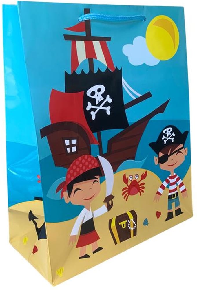 5 Cadeautasjes - Piraat - 32x26x12cm