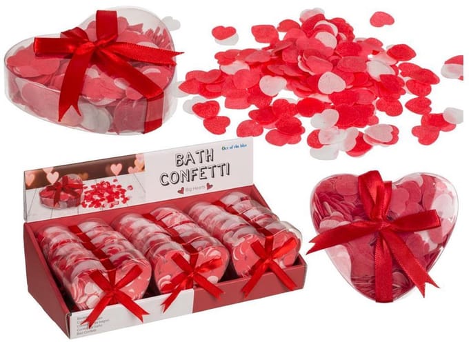 Grote Harten Bad Confetti - Valentijn Cadeau Tip
