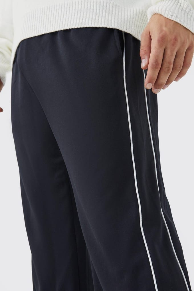 Tricot Wide Leg Jogger | Black | Size Medium
