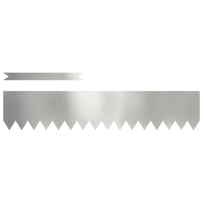 vidaXL - Grasafscherming - 30 - st - 100 - x - 0.05 - x - 20 - cm - Gegevens - staal - Zilver