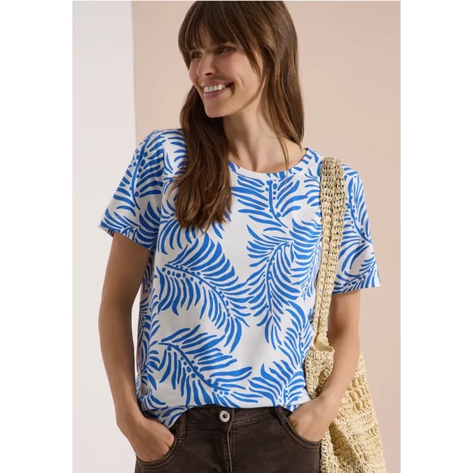 Shirt met ronde hals en print