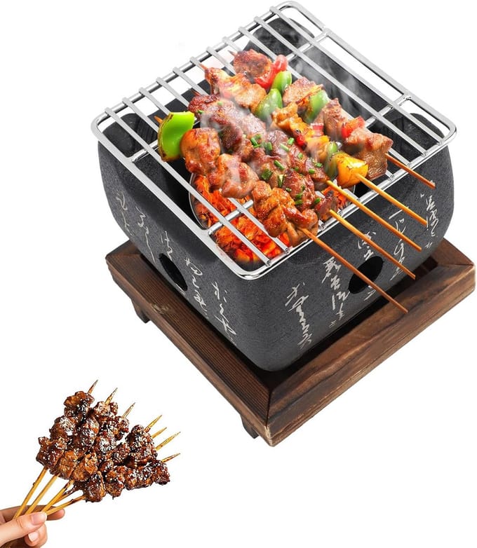 Draagbare Mini Tafelgrill van Aluminiumlegering voor Binnen en Buiten