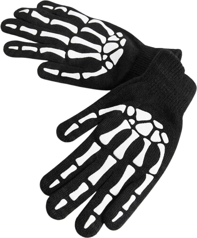 Skelet Handschoenen - Volwassenen - Zwart