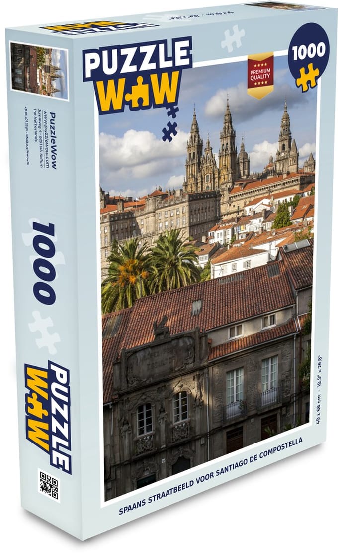 Puzzel Spaans straatbeeld voor Santiago de Compostella - Legpuzzel - Puzzel 1000 stukjes volwassenen