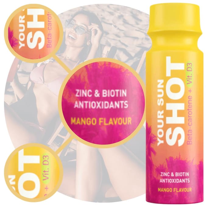 Your Sun SHOT - Mango - Sunshot - Tanshot - Gezondheidsdrank - doos 12x 80ml