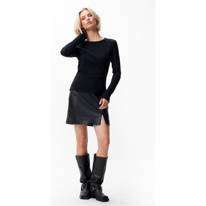 Catwalk Junkie Rib Long Sleeve Black Größe: 42 | Longsleeves Outlet | Damen | Schwarz