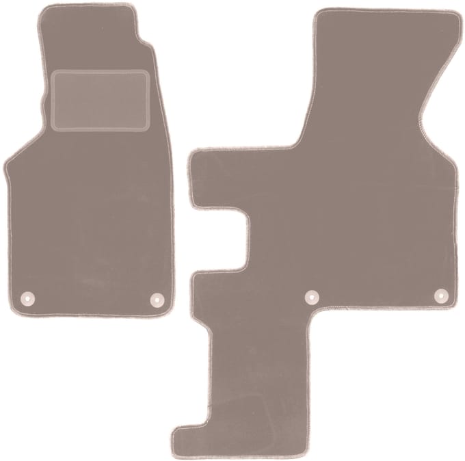 Beige veloursmatten voor: Volkswagen Transporter T4 Caravelle handgeschakeld (1993-2001)