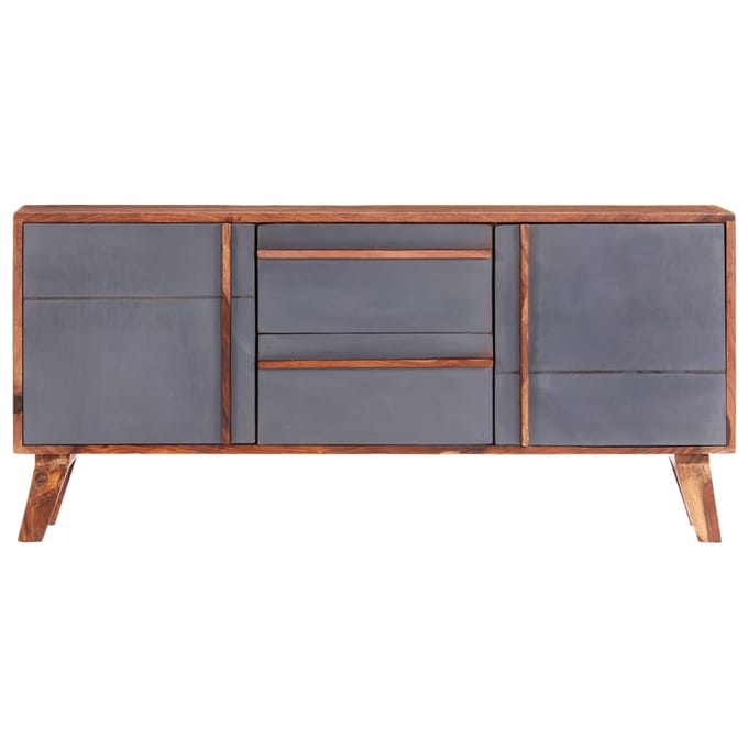 vidaXL - Dressoir - 120x30x55 - cm - massief - hout - grijs