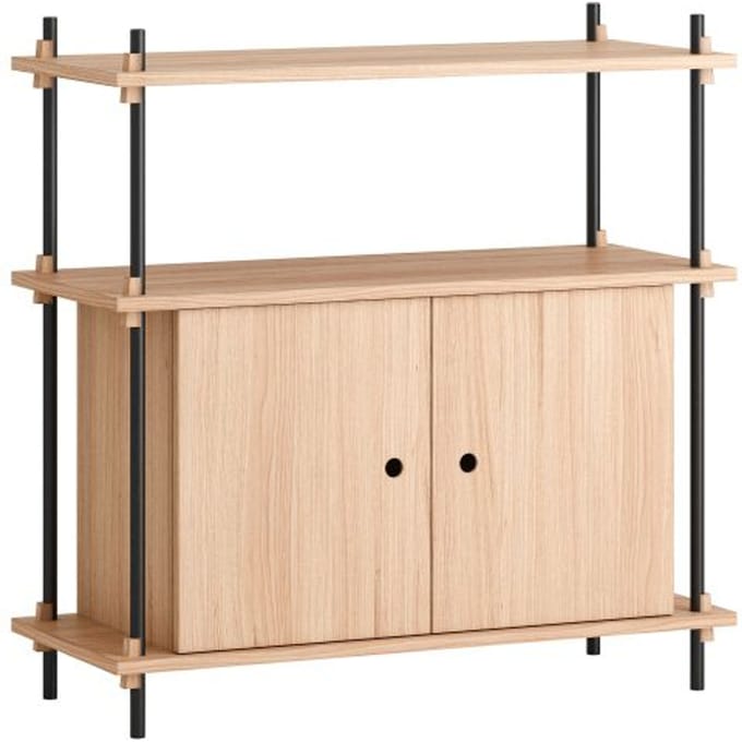 Moebe Shelving System Set 09 - eiken, zwart