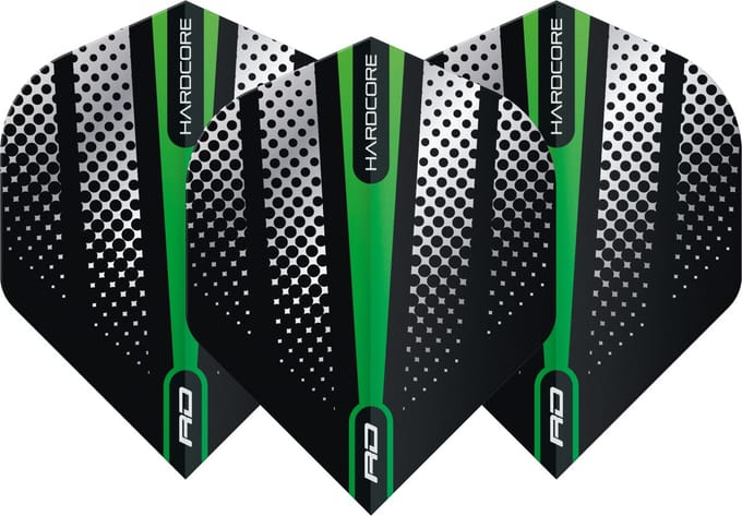Red Dragon Hardcore Radical Green Flash - Dart Flights