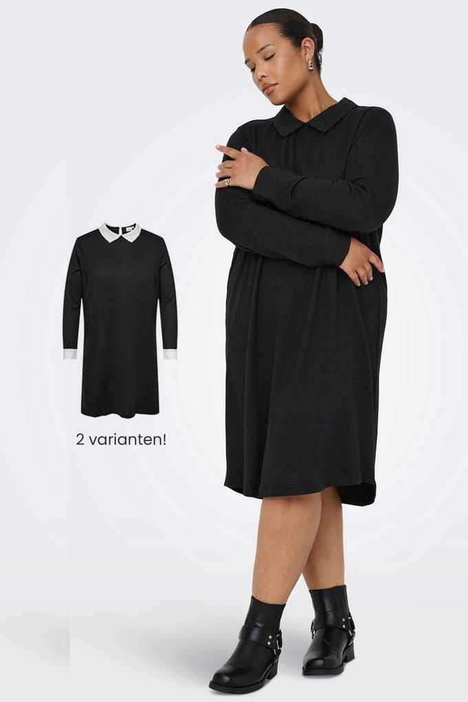 ONLY CARMAKOMA - CARALBA L/S MIX ABK DRESS JRS - Dames - Mini jurken