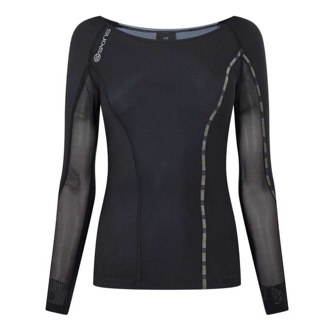Skins Dynamische dames-top met lange mouwen (Zwart)