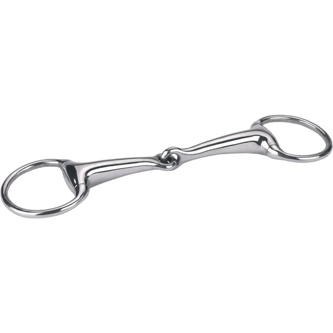 Kerbl Hoofdstel Bit Bustrens enkelgebroken hol - Aluminium - 11,5cm