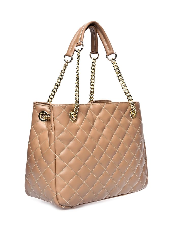 Isabella Rhea Beige Rundleer Tas