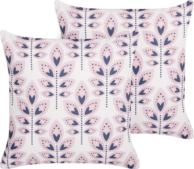 TORRETTA - Sierkussen set van 2 - Crème - 45 x 45 cm - Polyester